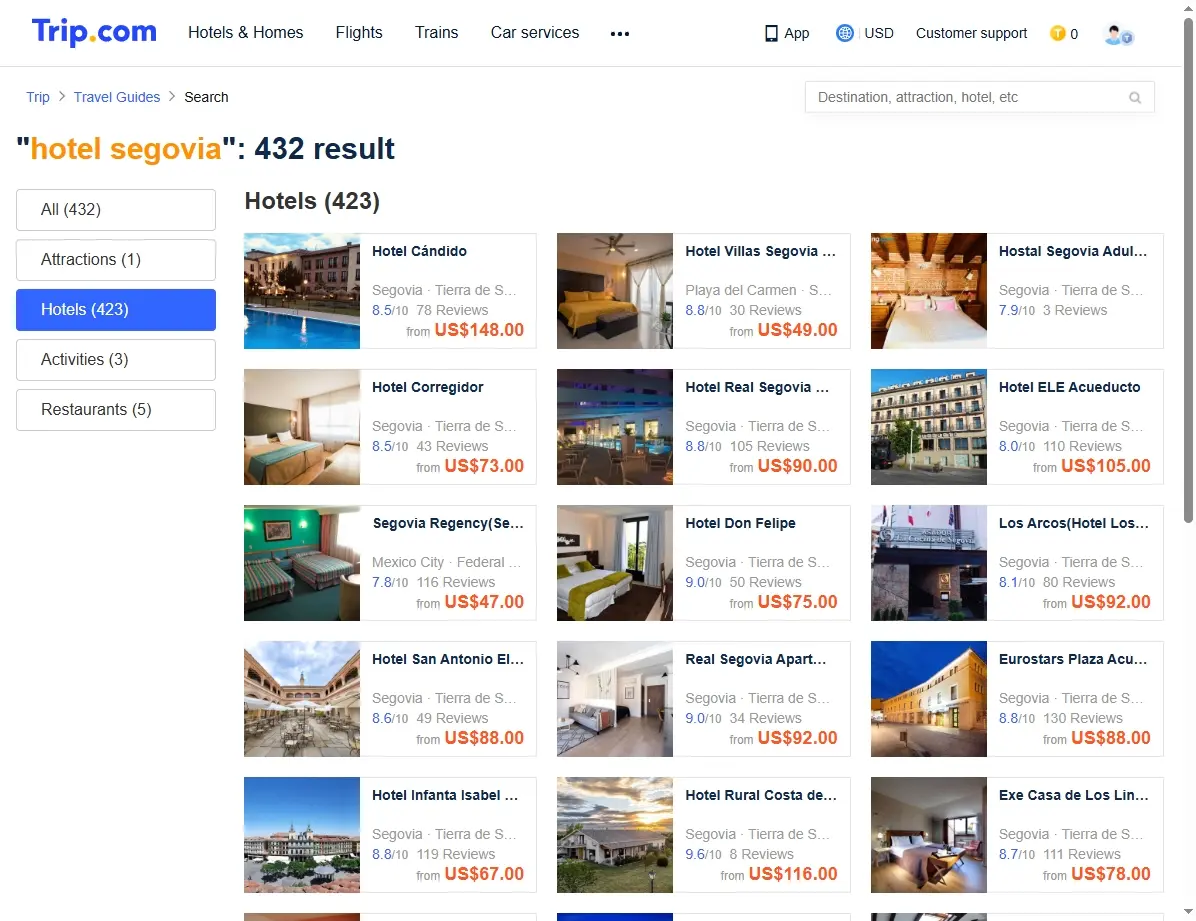 Ofertas de hoteles en Segovia y comparación de precios