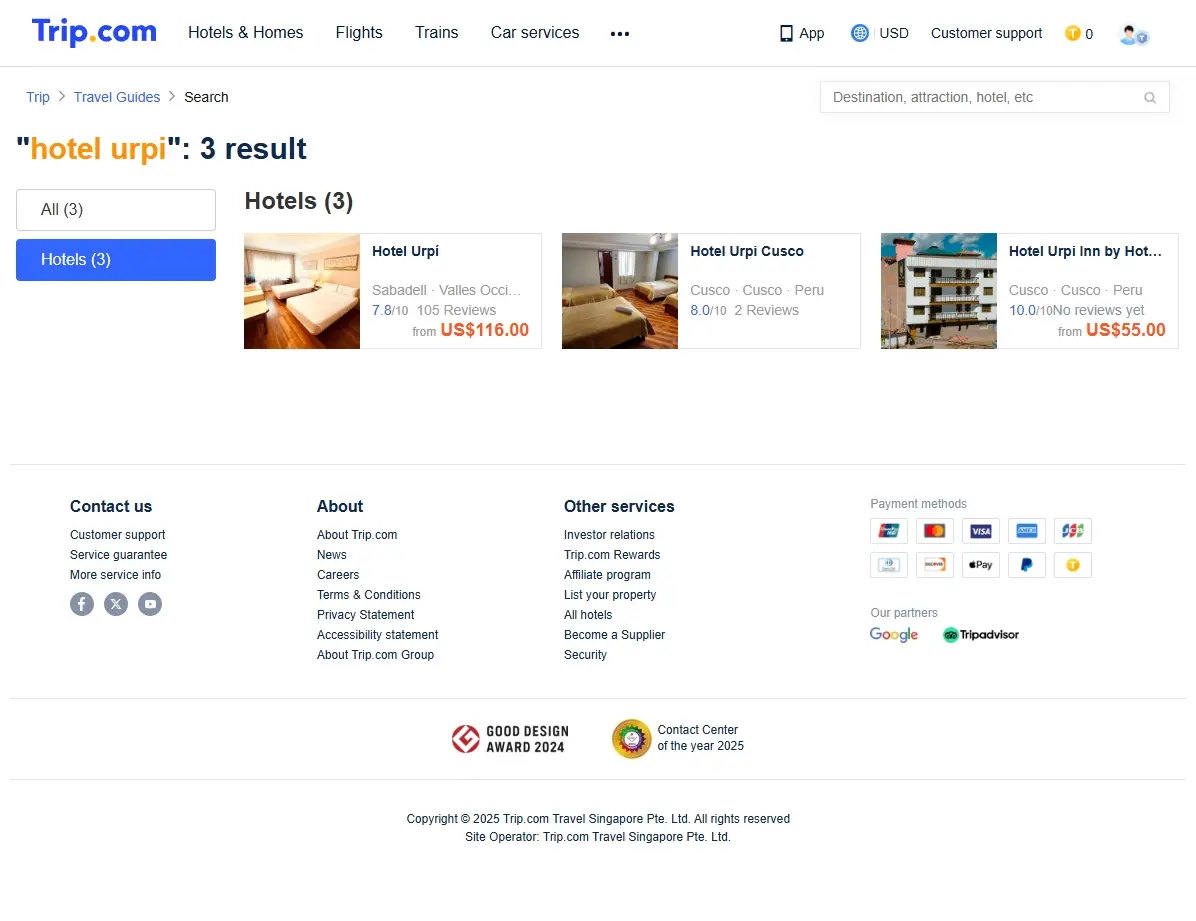 Ofertas especiales de hotel Urpi