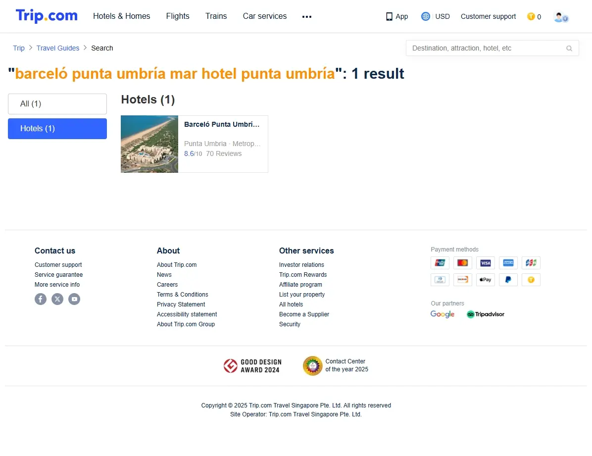 Ofertas de reserva para Barceló Punta Umbría Mar Hotel