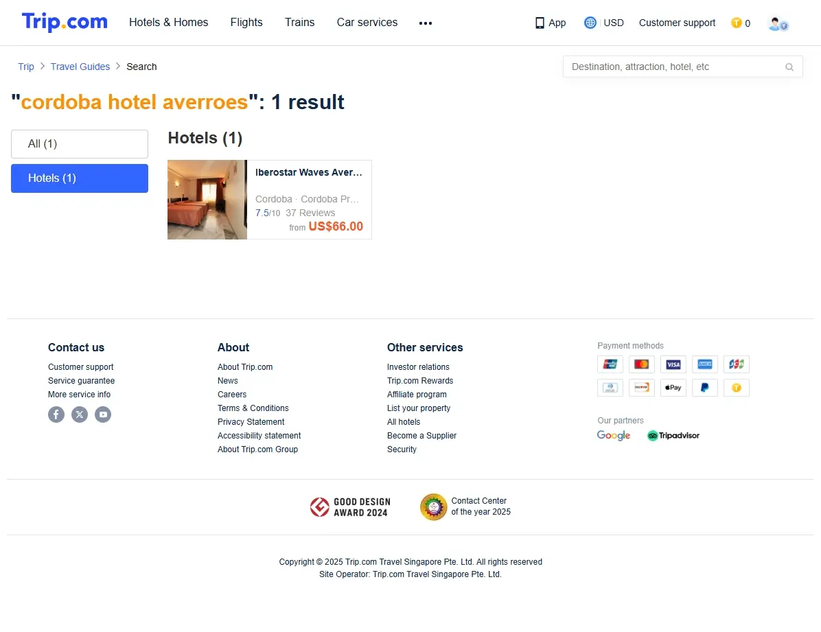 Ofertas especiales de hoteles en Córdoba