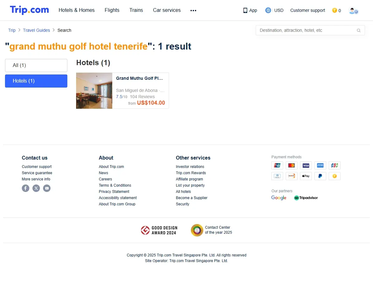Ofertas especiales de hoteles Grand Muthu Golf Hotel Tenerife