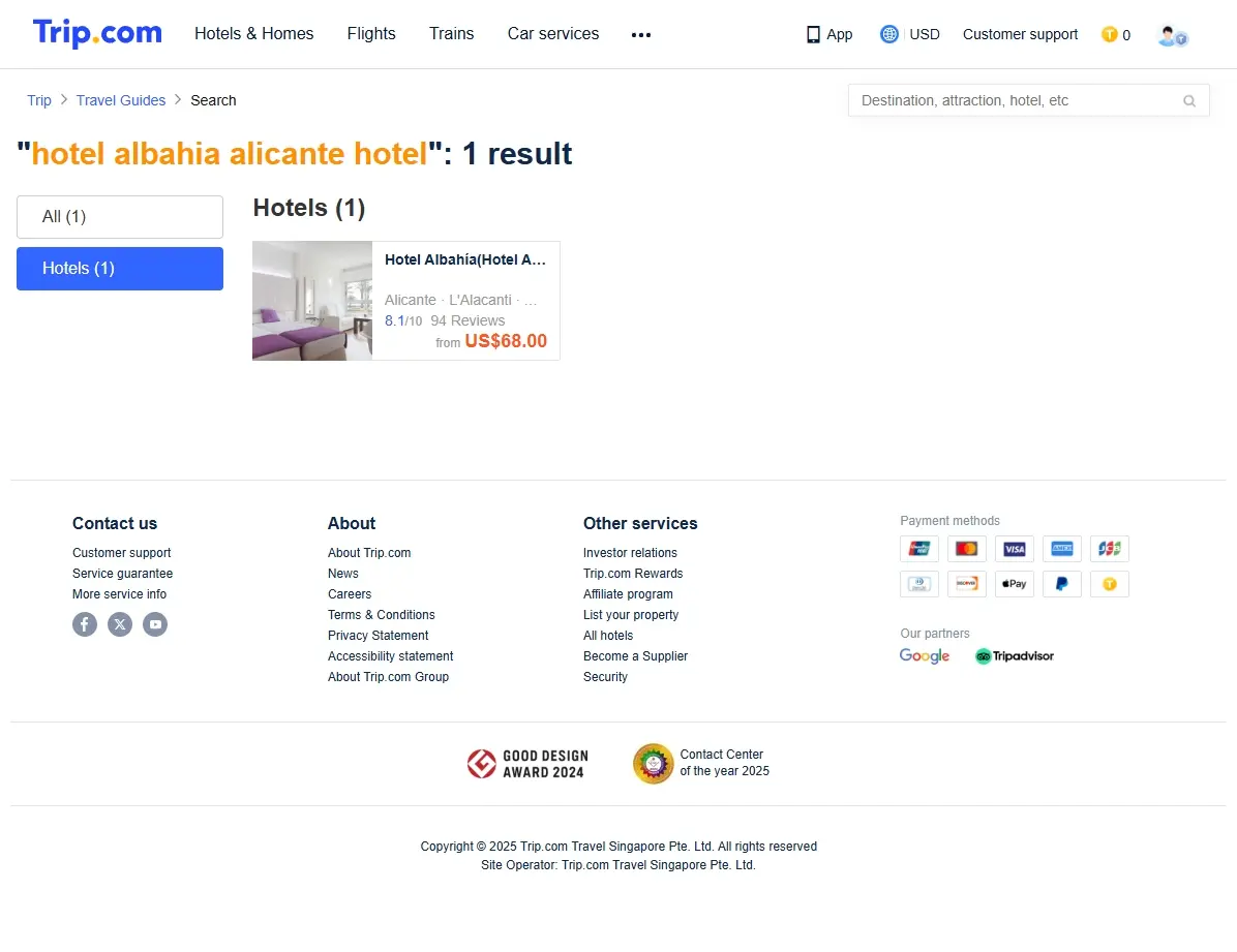 Ofertas de alojamiento en Trip.com