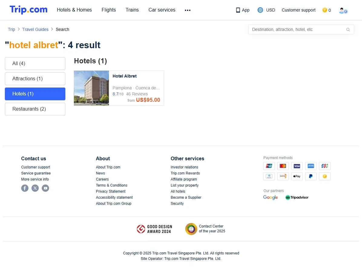 Ofertas de reserva para Hotel Albret en Trip.com