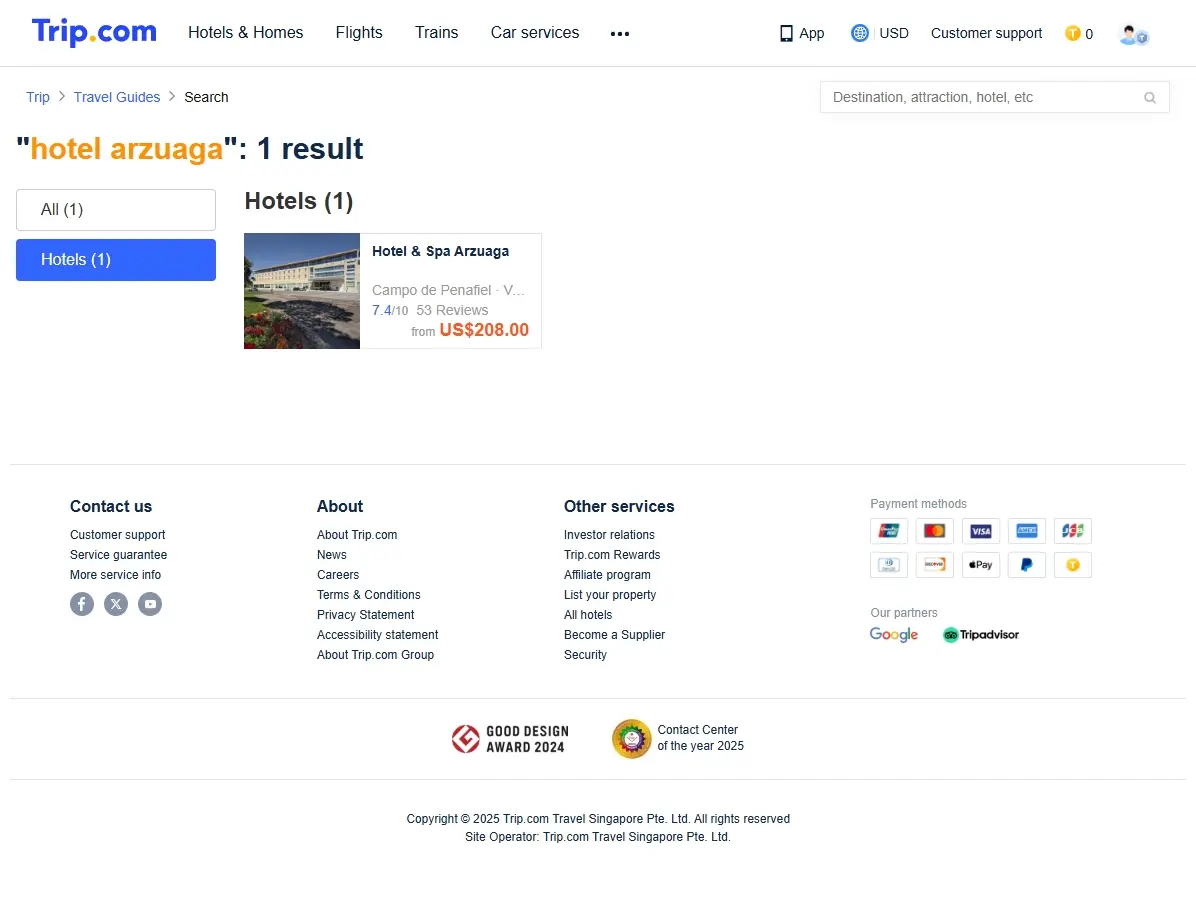 Ofertas especiales de alojamiento para el Hotel Arzuaga