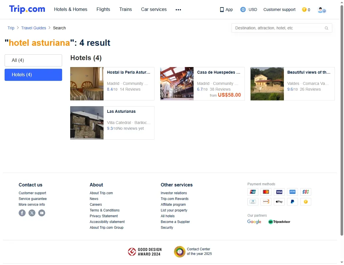 Ofertas especiales para el Hotel Asturiana