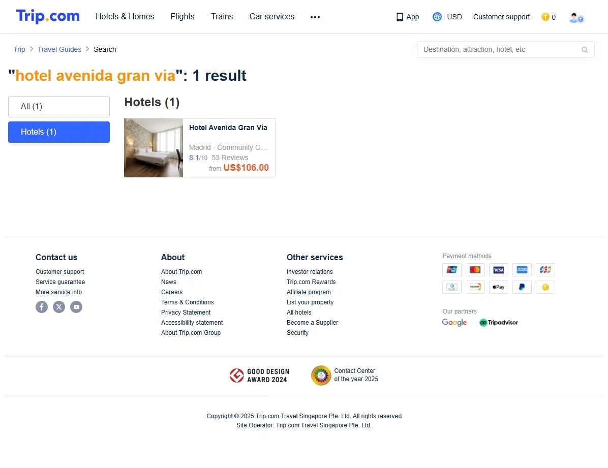 Ofertas especiales para el Hotel Avenida Gran Vía