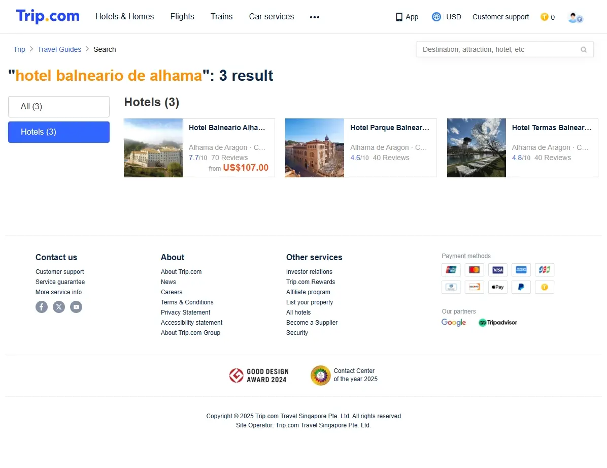 Ofertas especiales para el Hotel Balneario de Alhama