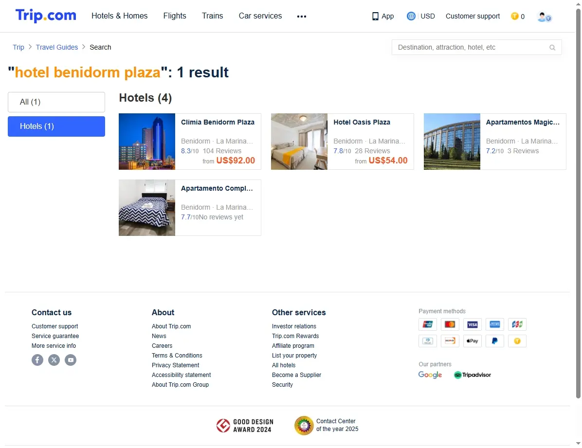 Ofertas especiales para el Hotel Benidorm Plaza