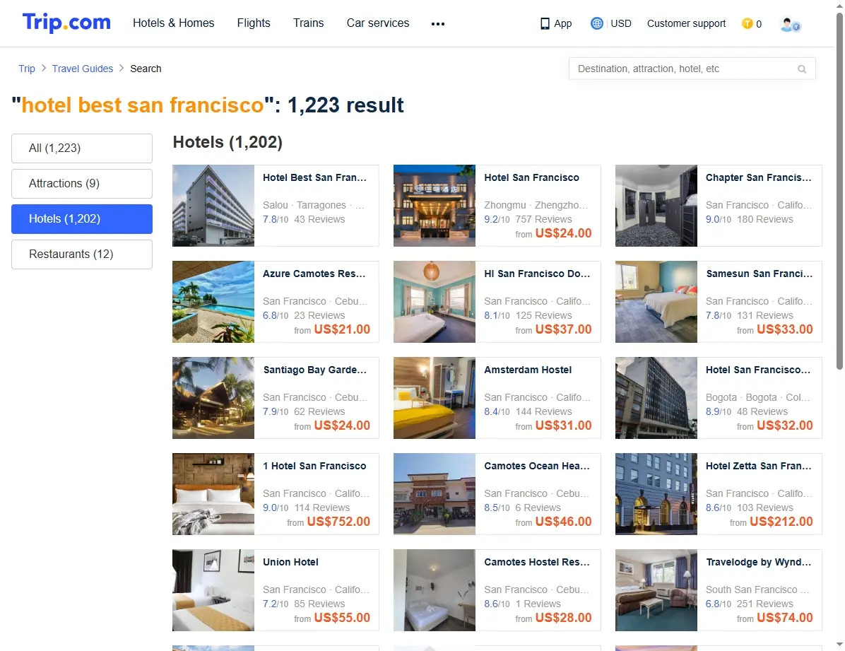Ofertas especiales de hoteles en San Francisco