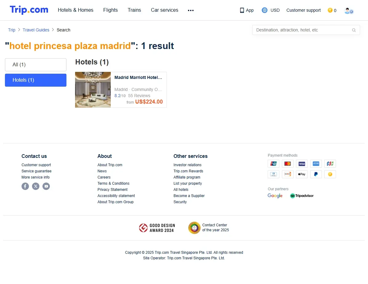 Ofertas especiales para viajeros que buscan el hotel princesa plaza madrid.