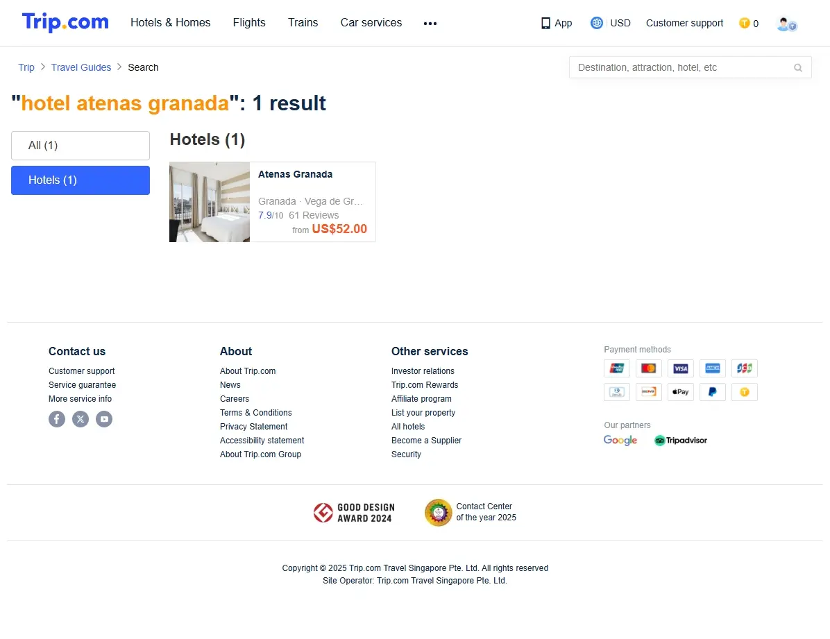 Ofertas especiales para el Hotel Atenas Granada