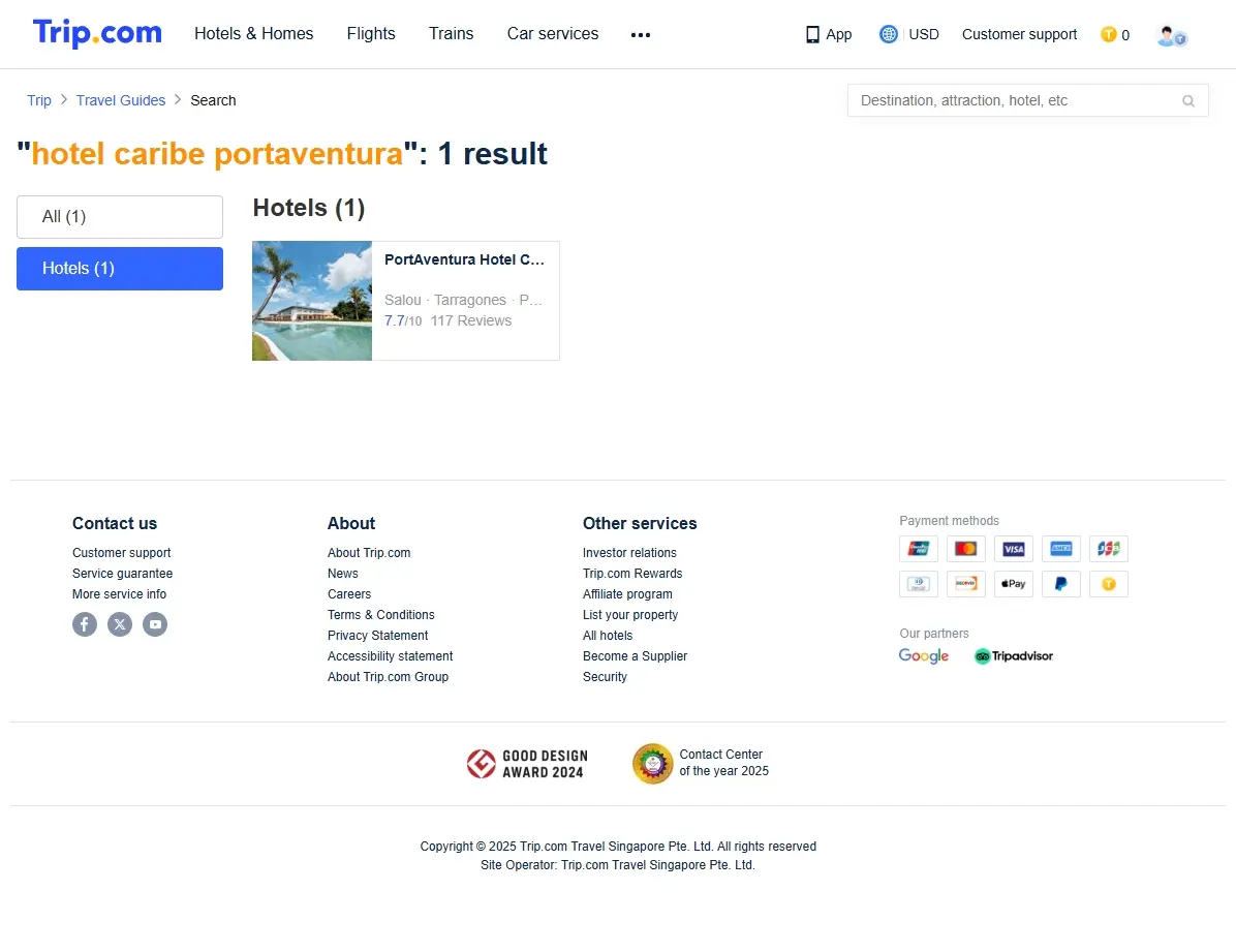 Ofertas Hotel Caribe PortAventura