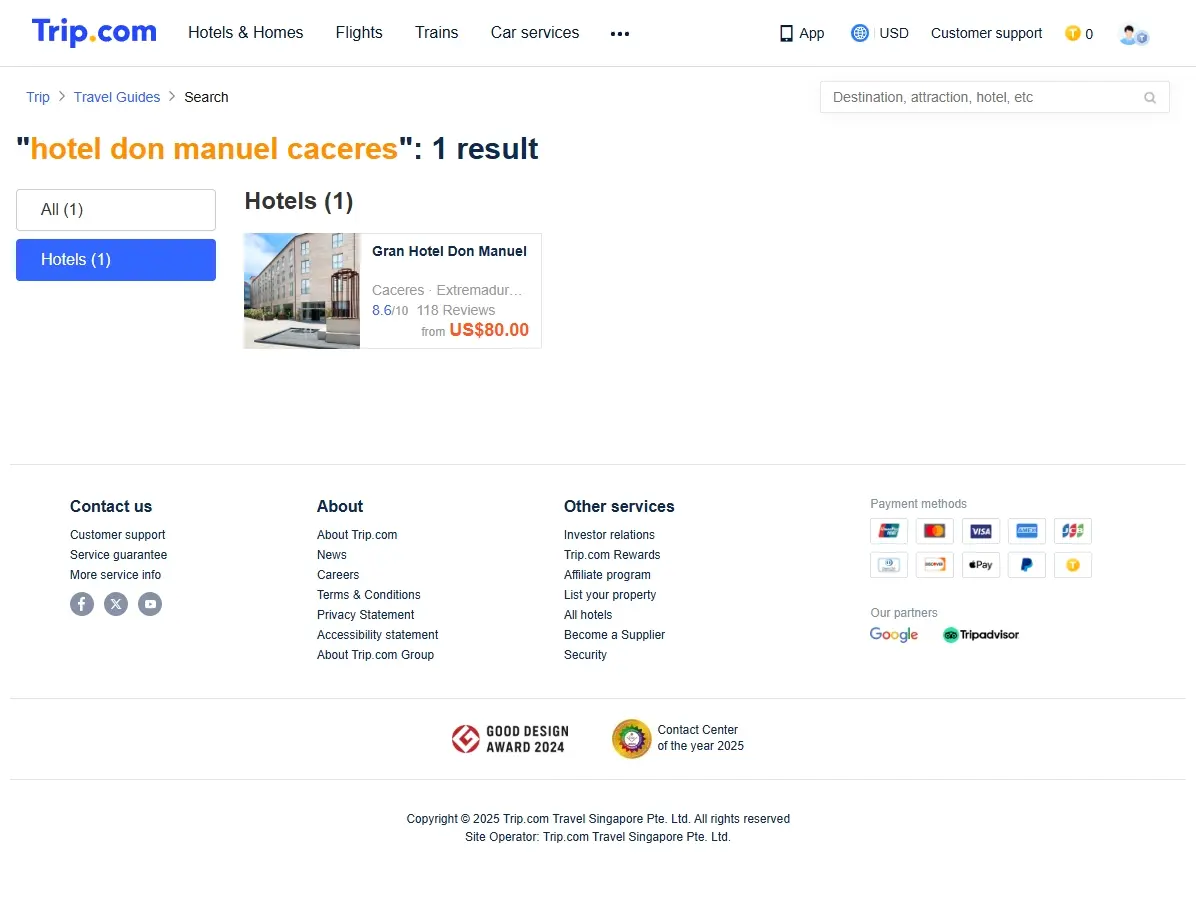 Ofertas especiales de hoteles para el Hotel Don Manuel Cáceres