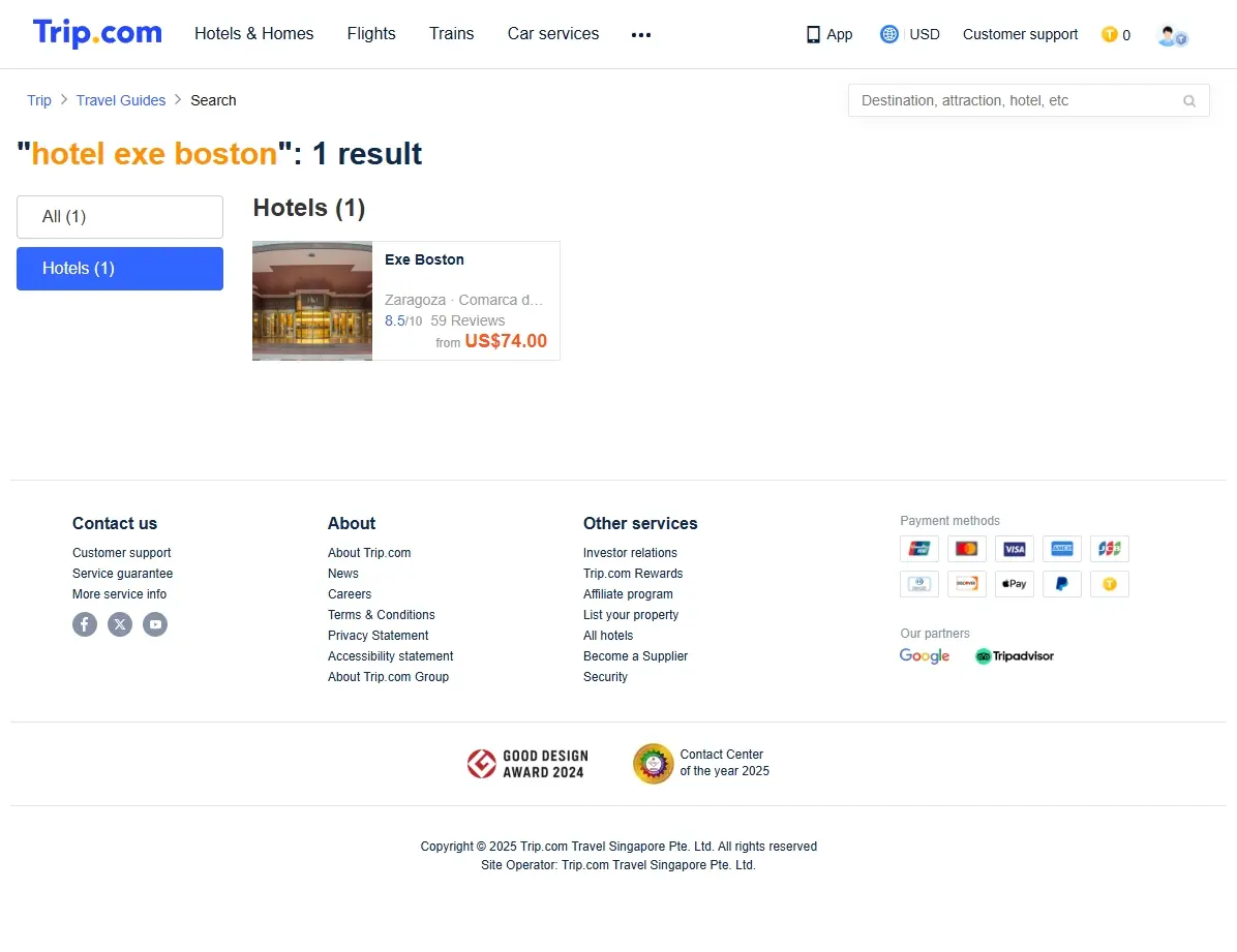 Ofertas especiales para el Hotel Exe Boston